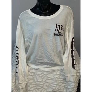 Texas A&M Aggies 47 Brand Long Sleeve T Shirt College White Women's S‎ NWT